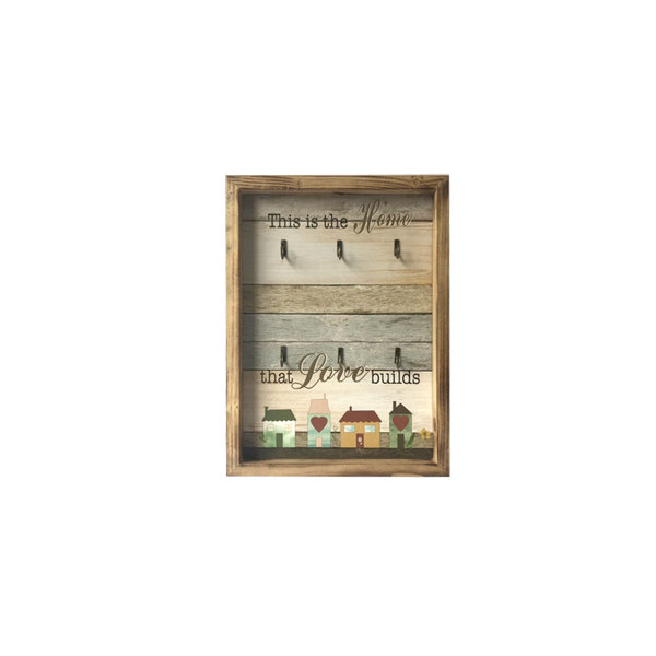 August Grove Seng Best Love Wall Key Organizer With Key Hooks