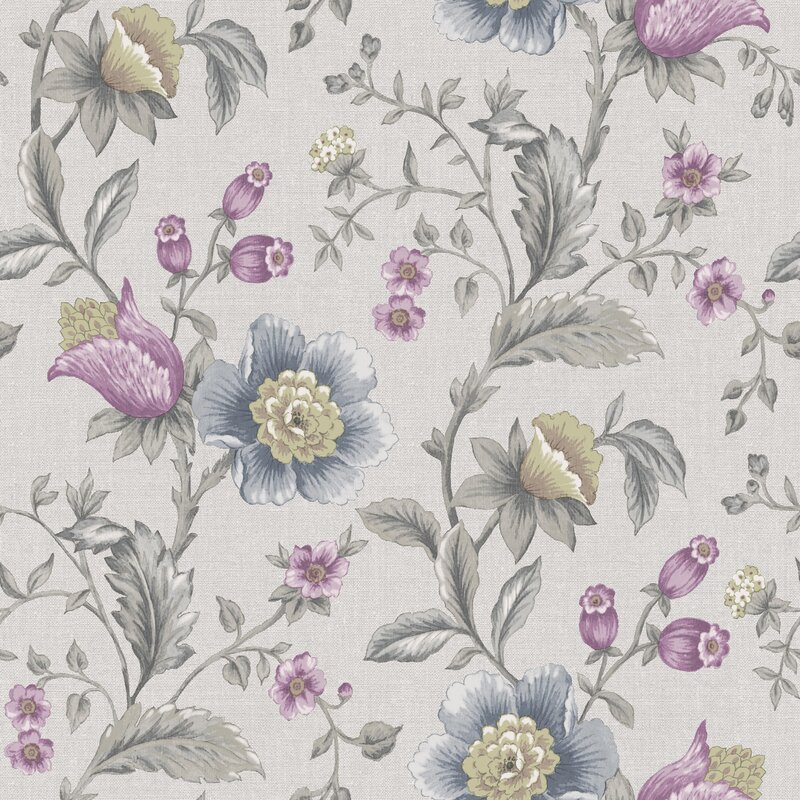 Lily Manor Jessamine 10m L x 53cm W Floral and Botanical Roll Wallpaper ...
