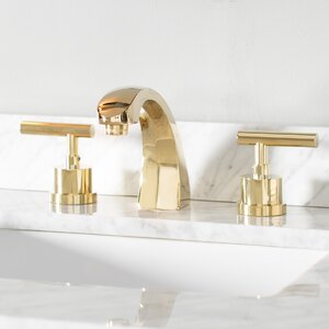 Manhattan Double Handle Widespread Bathroom Faucet with Brass Pop-up