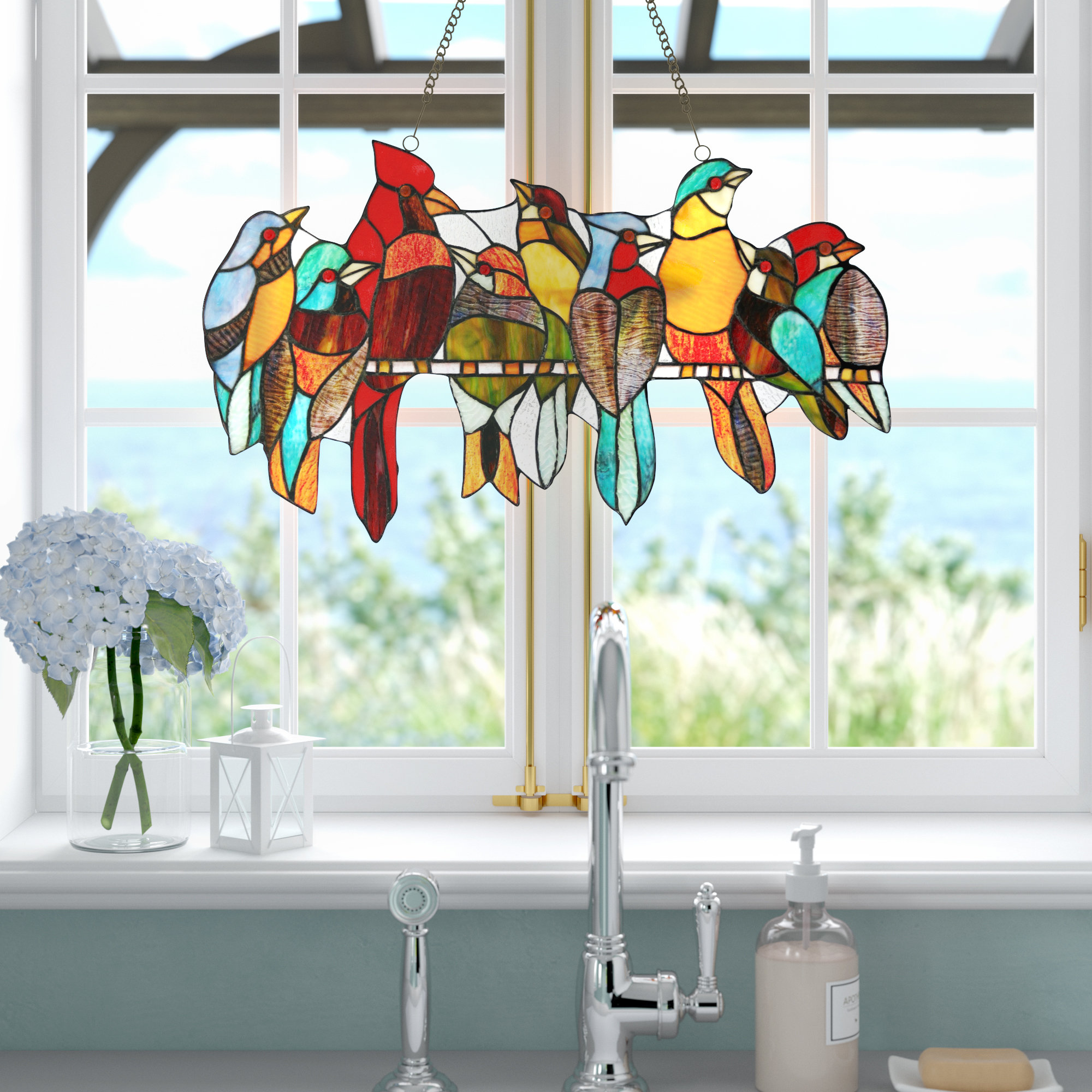 stained glass door window panels