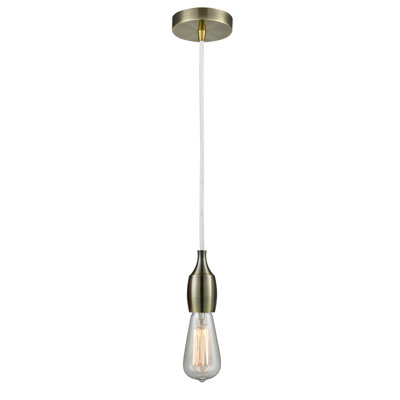 Nurseli 1 Light Single Bulb Pendant Ebern Designs Finish Antique Brass Shefinds