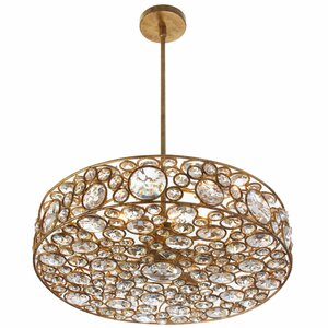 Hatfield 6-Light Drum Shade Crystal Pendant