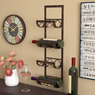 Wall Mounted Wine Racks You Ll Love Wayfair Brashears 4 Bottle Wall Mounted Wine Rack