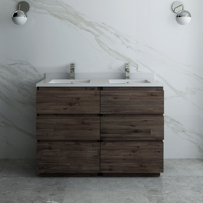 Fresca Formosa Floor Standing 48" Double Bathroom Vanity ...