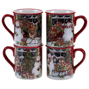 Tan And Brown Coffee Mug Set Wayfair 4 Piece Coffee Mug Set