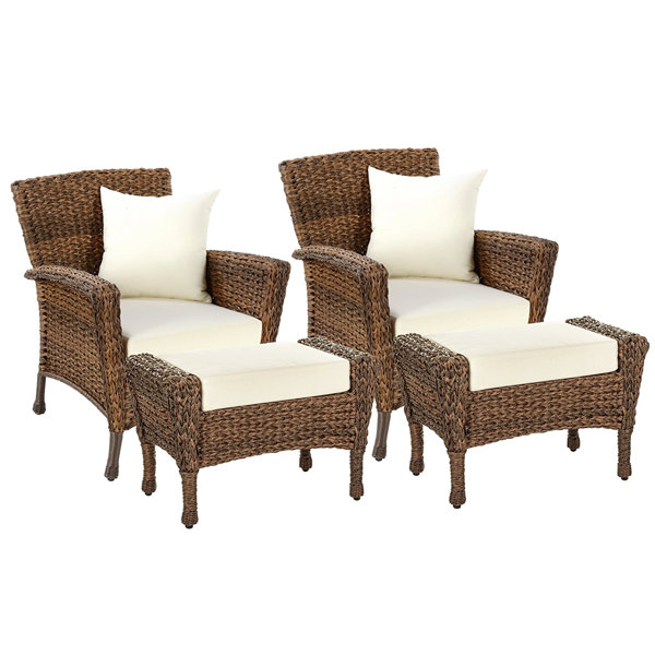 August Grove Rundell Garden Patio Chair with Cushions and ...