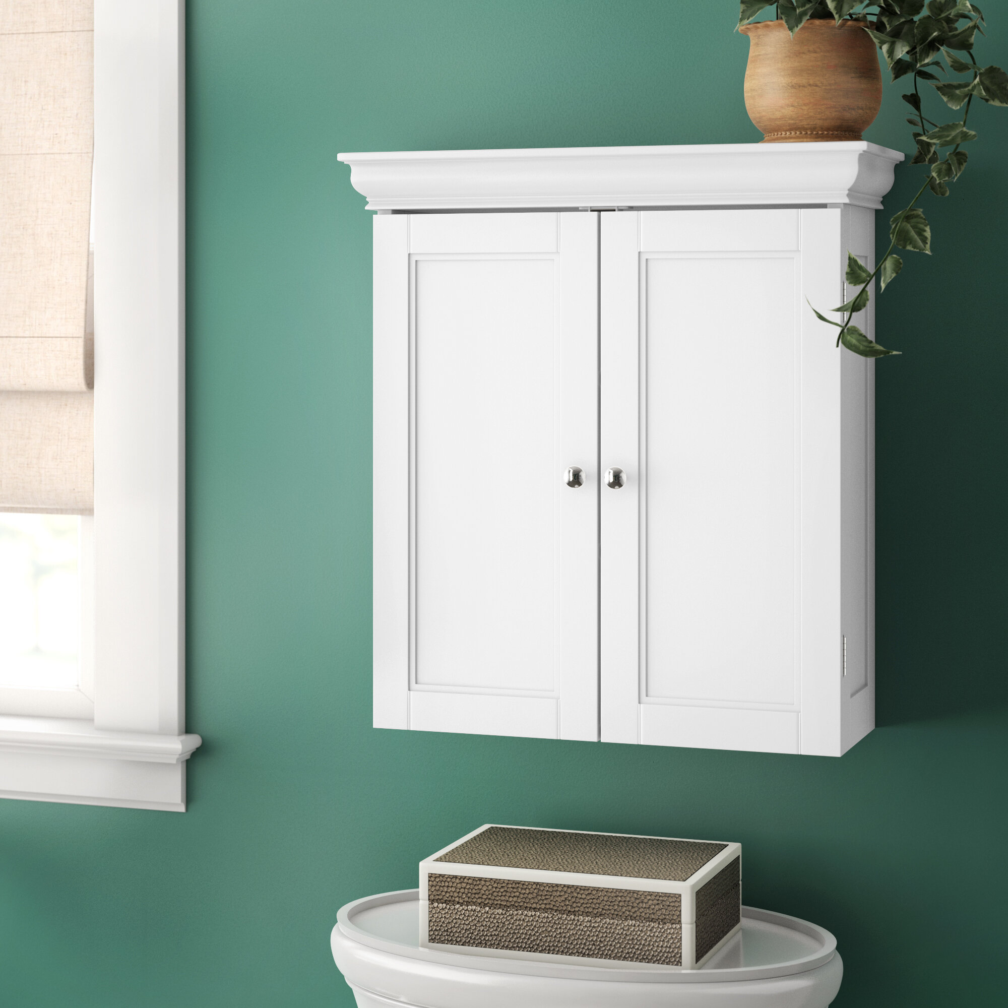 Three Posts Nantwich 2225 W Wall Mounted Bathroom Cabinet Reviews Wayfair