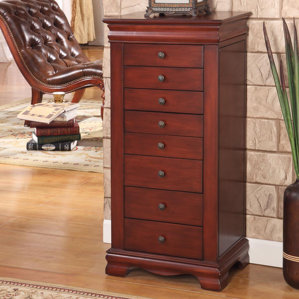 Lewellen Jewelry Armoire with Mirror b..