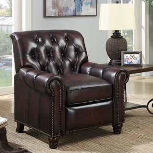 Light Brown Leather Recliner Wayfair Leather Manual Recliner