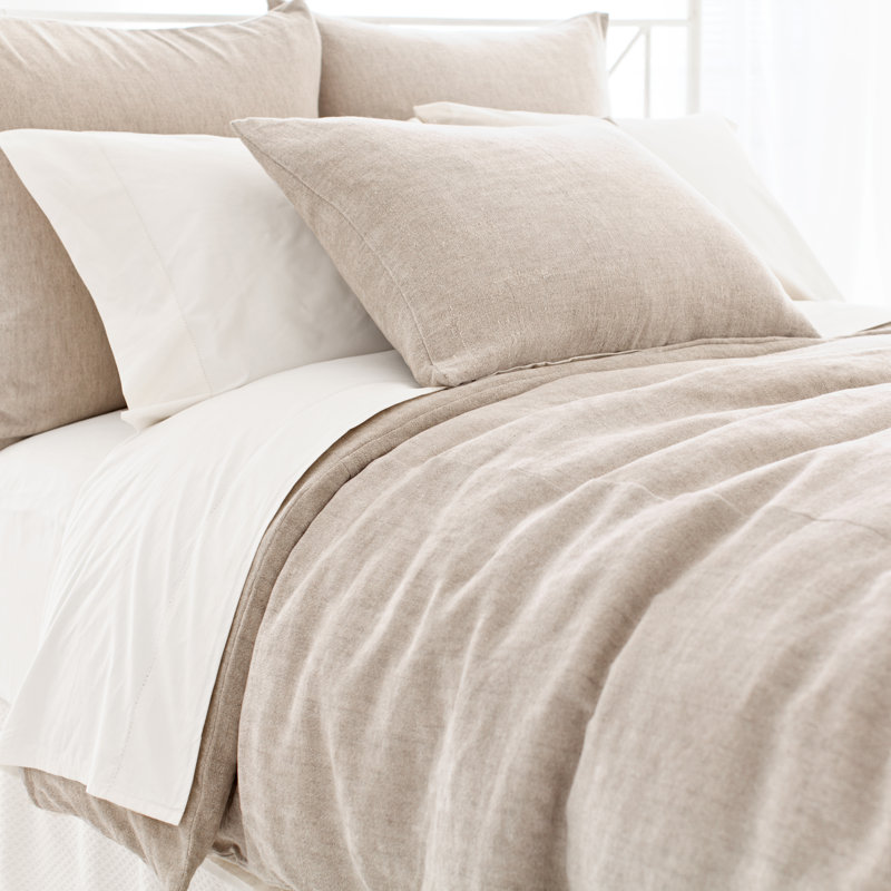 Linen Chenille Duvet Cover Collection. #Belgianlinen bedding by #PineConeHill