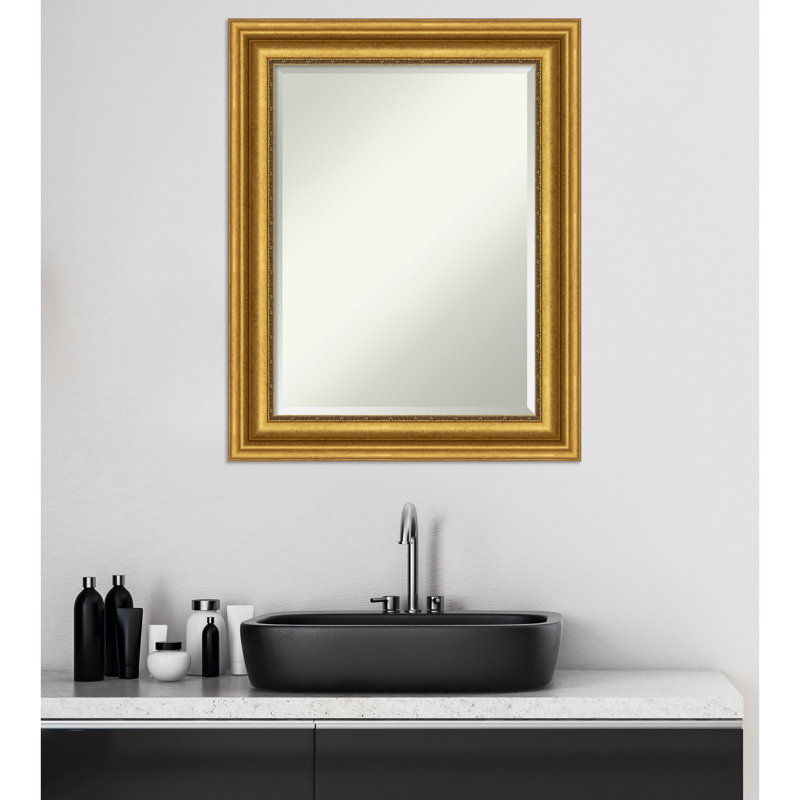 House Of Hampton Parlour Gold Bathroom Vanity Wall Mirror Wayfair Ca