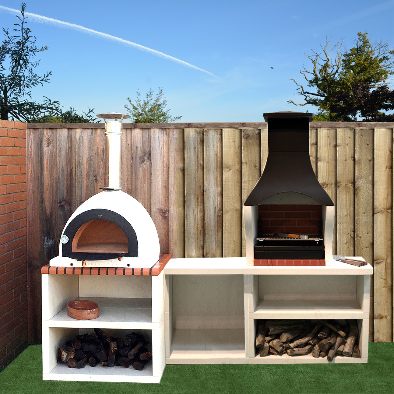 Napoli Outdoor Kitchen Combo Bbq And Wood Fired Pizza Oven