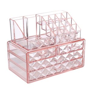 Diamond Pattern Display Cosmetic Organizer