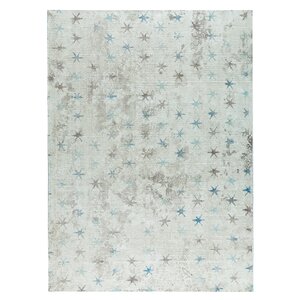 Terni Hand-Woven Gray/Turquoise Area Rug