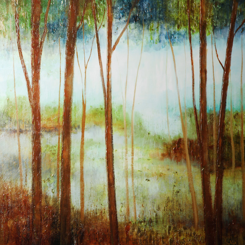 Charlton Home Soft Forest I By Ruane Manning Painting Print On
