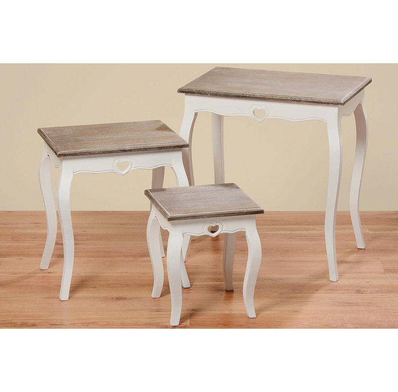 One Allium Way Piatek French Country 3 Piece End Table Wayfair Piatek French Country 3 Piece End Table