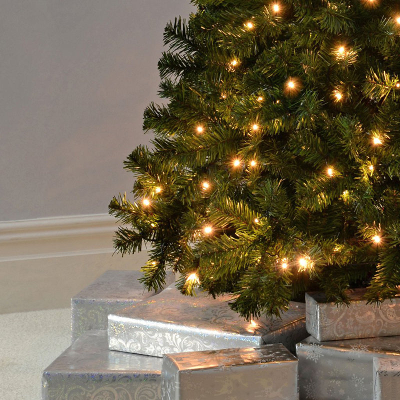 Multi-Function 6ft Green Spruce Artificial Christmas Tree with 200 Clear/White lights with Stand. £89.99