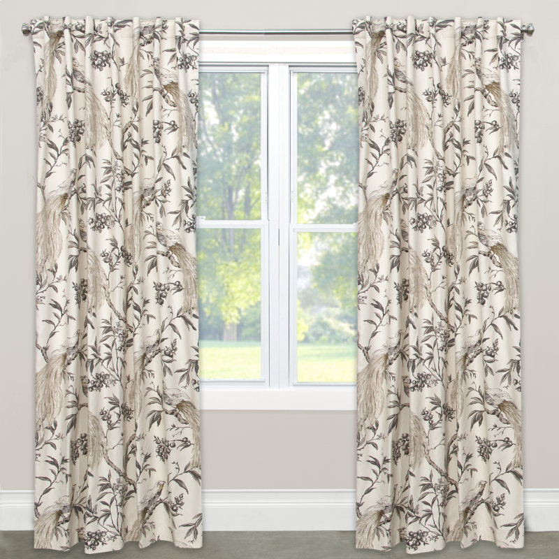 Canora Grey Gwinn Nature Floral Semi Sheer Rod Pocket