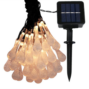 Best Mcwilliams 30 Count LED Solar Powered Water Drop String Light By Ebern Designs Outdoor Lighting Mcwilliams 30 Count LED Solar Powered Water Drop String Light By Ebern Designs Outdoor Lighting