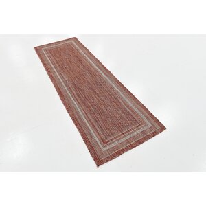 Erma Rust Red Outdoor Area Rug