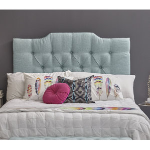 Feemster Saddle Back Button Tufted Upholstered Panel Headboard by Ivy Bronx
