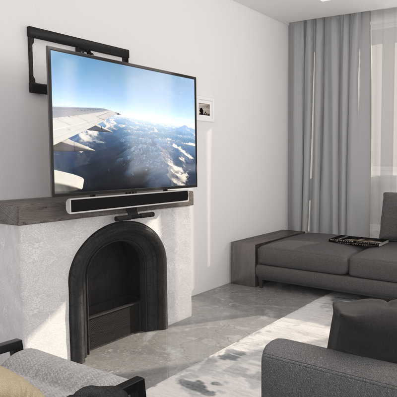 Kanto Above Fireplace Pull Down Tv Mount Wall Mount Greater Than