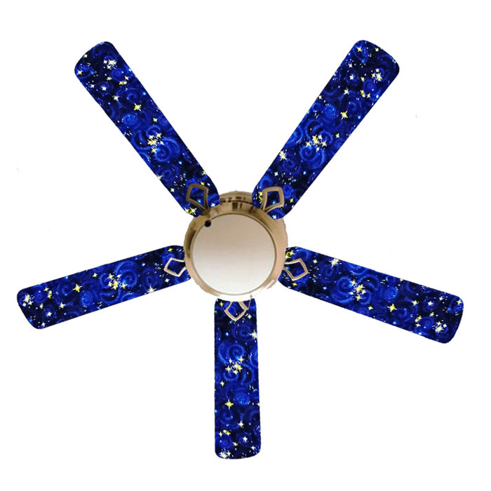 52 Harworth Starry Night Sky 5 Blade Ceiling Fan Light Kit Included
