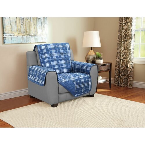 Charlton Home Giannini Plaid Furniture Protector Armchair