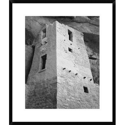 'View of Tower, Taken from above, Cliff Palace, Mesa Verde National Park, Colorado, 1941' by Ansel Adams Framed Photographic Print Vault W Artwork Siz