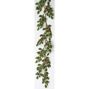 Holly Garland with Glitter Berries