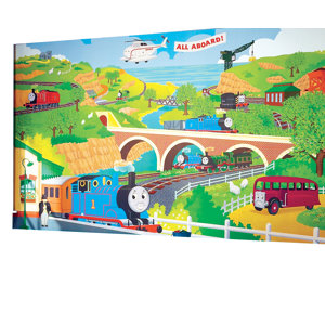 Surestrip Thomas the Train Chair Rail Prepasted Wall Mural