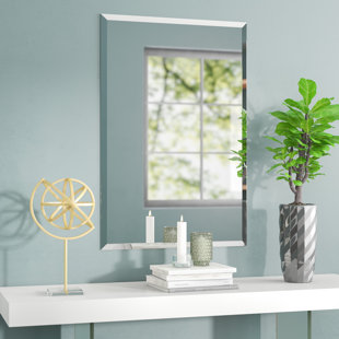 Bathroom Mirrors You Ll Love Wayfair Provost Frameless Rectangle Wall Mirror