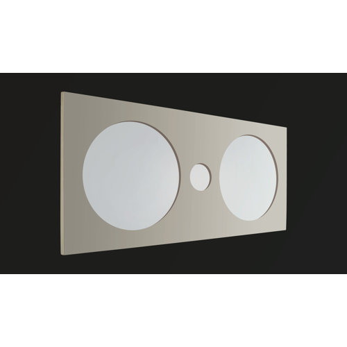 Sula Double Round Frame Mirror Belfry Bathroom Finish: Polished