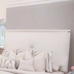 Glimmering Heights Upholstered Panel Headboard by Michael Amini (AICO)