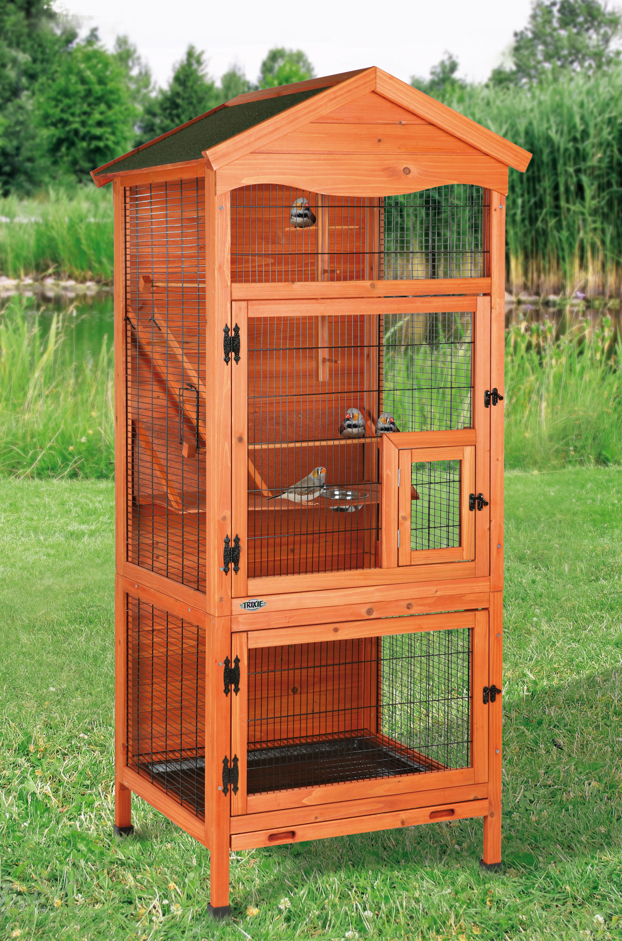 Cage à Oiseaux Sur Pied Avec Porte Daccès à Nourriture Volière Lucille