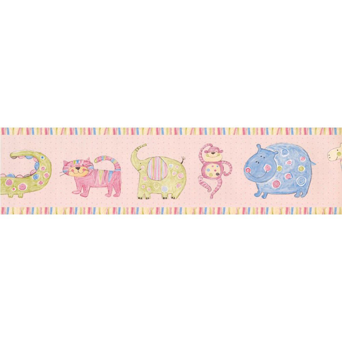 Harriet Bee Campo Kids Lion Paint 15 L X 6 W Wallpaper Border Wayfair