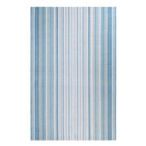 Cirrus Stripe Hand-Woven Blue Indoor/Outdoor Area Rug