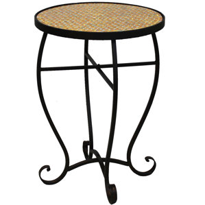 Moroccan Mosaic Round End Table by Urban Designs