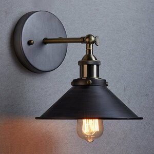 Industrial Metal 1-Light Armed Sconce