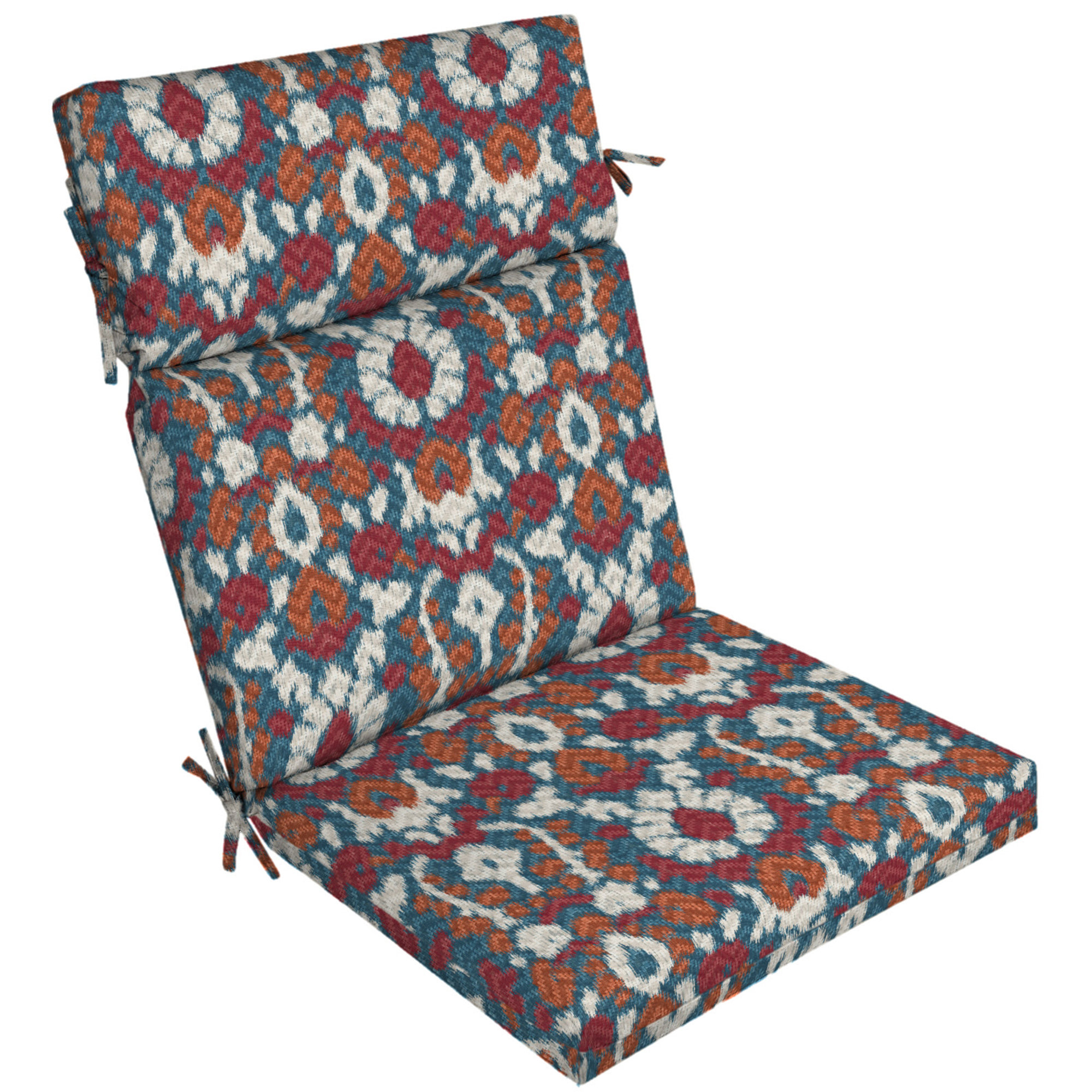 Ebern Designs Ikat High Back Outdoor Dining Chair Cushion Wayfair Outdoor Dining Chair Cushion