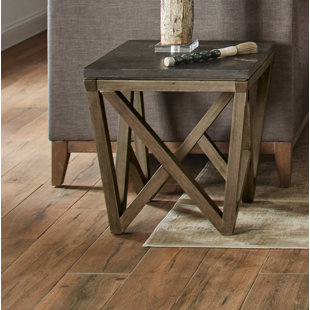 Cross Leg Base Rustic End Side Tables You Ll Love In 2021 Wayfair