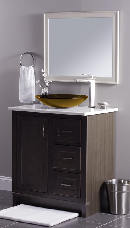 Novatto Low Profile Glass Circular Vessel Bathroom Sink & Reviews | Wayfair