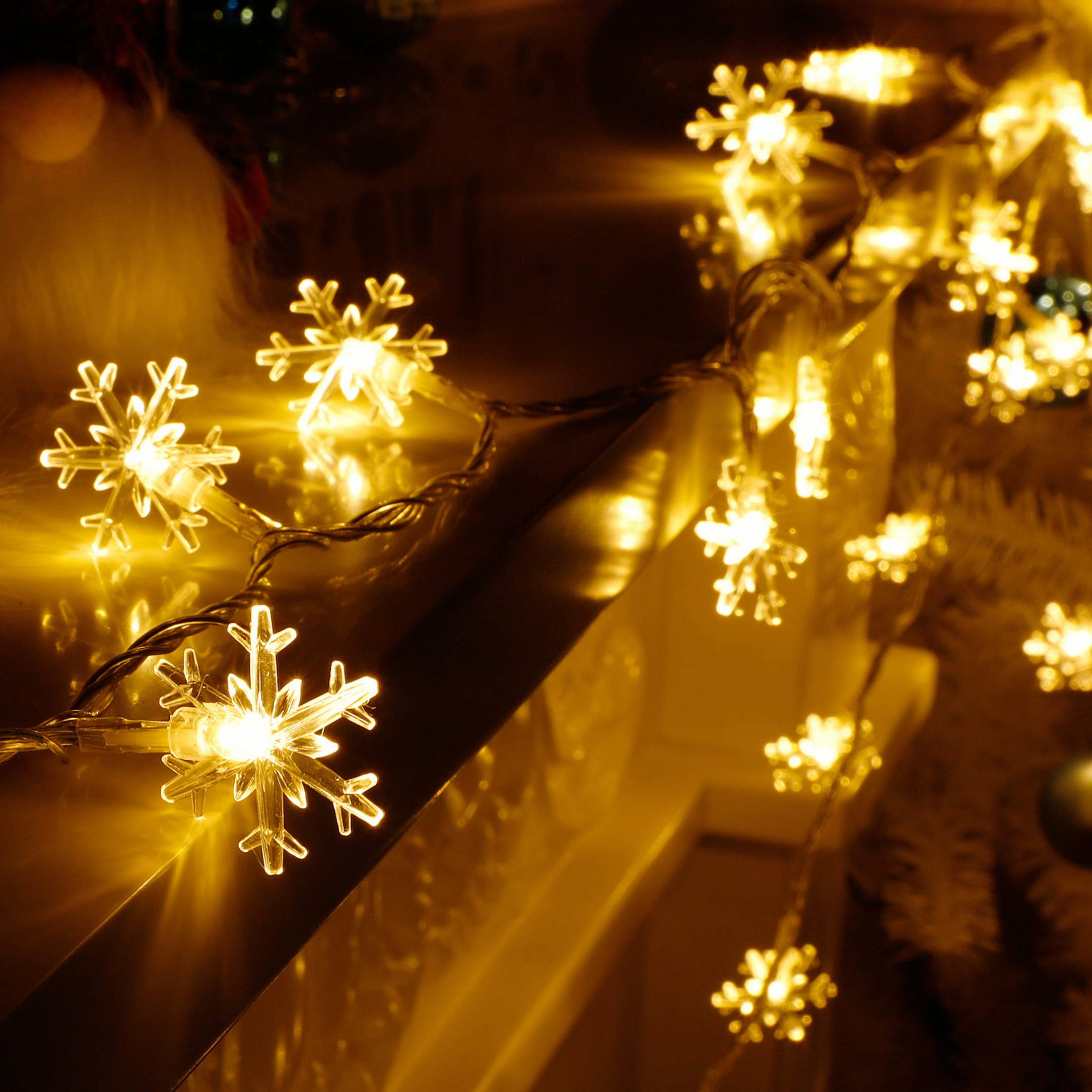 18FT LED Twinkle Christmas Lights Twinkling XMASS Holiday Light String Lighting 