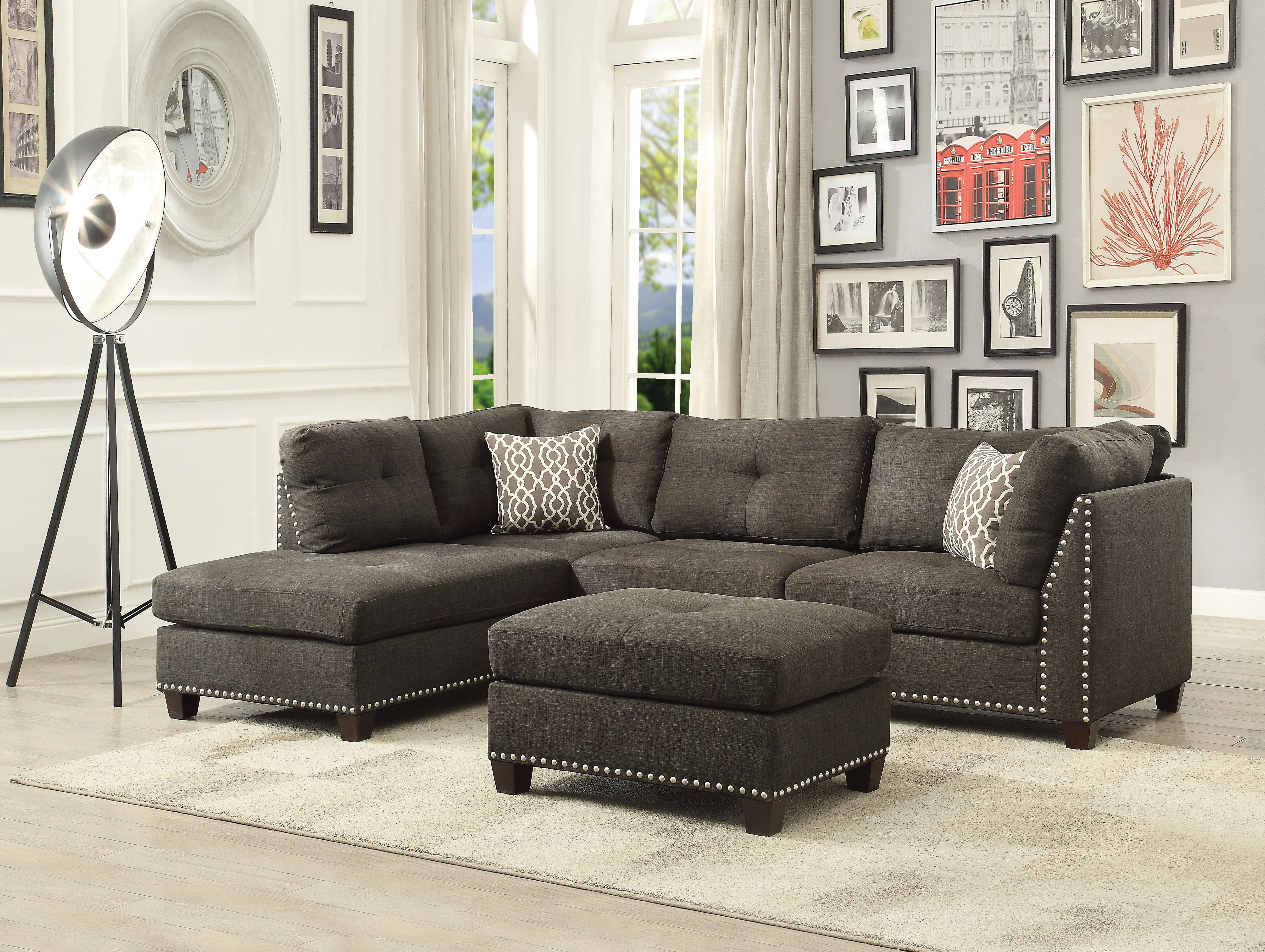 Alcott Hill Draco Sectional Sofa With Ottoman Reviews Wayfair Alcott Hill Draco Sectional Sofa With