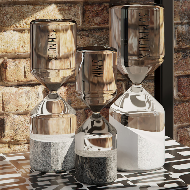 Mercury Row Irwin 3 Piece Hourglass Set & Reviews Wayfair