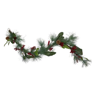 6' Leaves  Berry and Pine Needle Christmas Garland Northlight Seasonal
