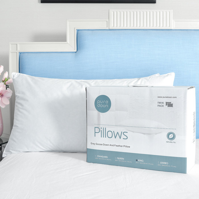 Alwyn Home Ronald Firm Down Blend Goose Feather Bed Pillow