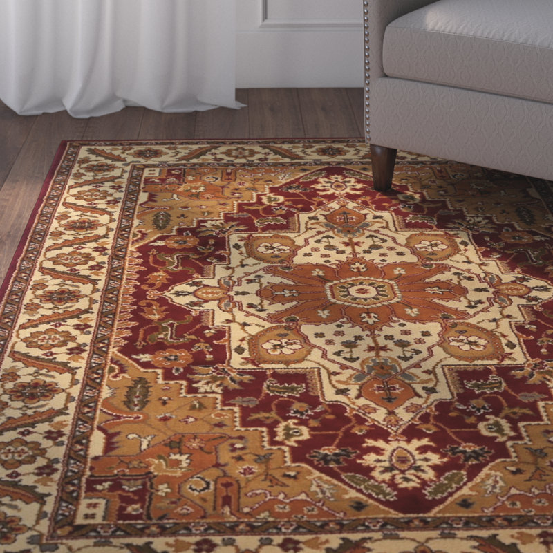 Andover Mills Pierce Beige/Maroon Area Rug & Reviews Wayfair