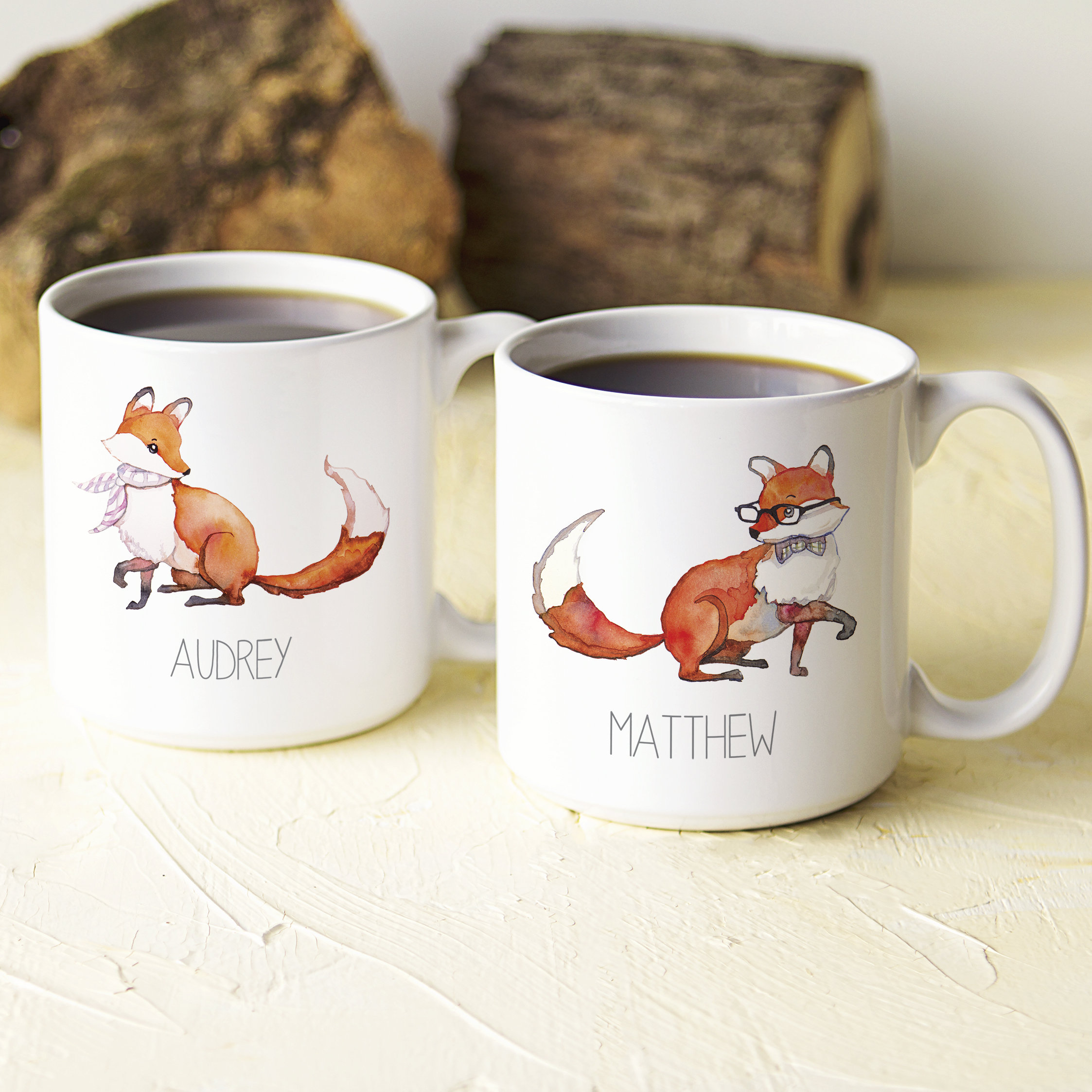 Cathys Concepts Personalized 2 Piece 20 Oz Fox Large Coffee Mug Set Cathys Concepts Personalized 2 Piece 20 Oz Fox Large Coffee Mug Set Wayfair