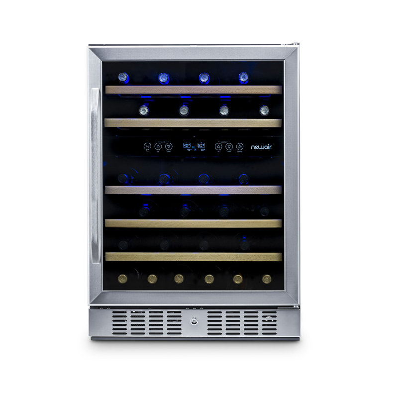 Newair 46 Bottle Dual Zone Freestanding Built In Wine Refrigerator